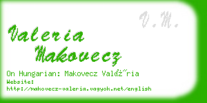 valeria makovecz business card